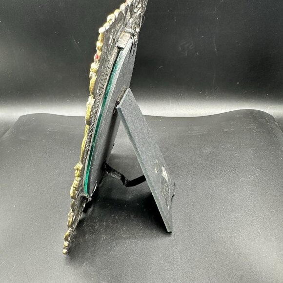 Enamel Jeweled Butterfly Flower Rhinestones Picture Frame Pier 1? Metal Purple - Picture 7 of 16